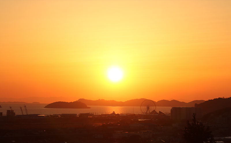 夕日